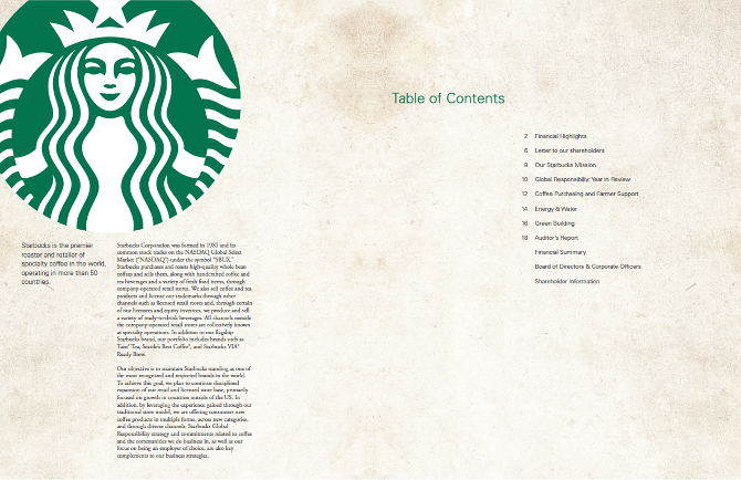 Starbucks Annual Report Ryan Tran